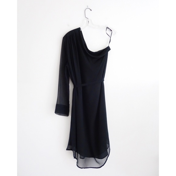 Raquel Allegra Black Silk Dress sz 3 L 6 8 - NWOT - Picture 2 of 6